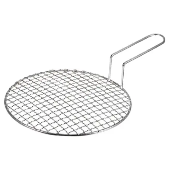 Unique Bargains Stainless Steel Grills Round Barbecue Mesh Outdoor Grill with Handle image {6}