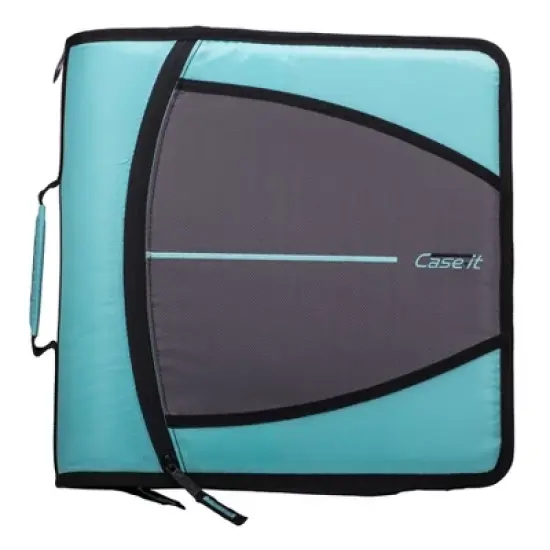 Case-it Might Zip Tab Zipper Binder, 3" O-Ring with 5-Color tab Expanding File Folder  - 600 Sheet Capacity image {9}