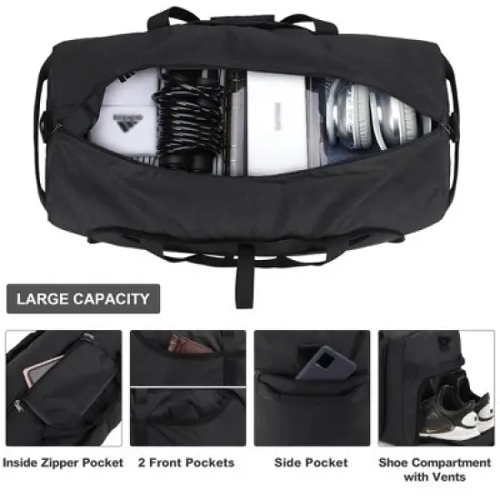 150L Large Waterproof Bag for Men Travel, Extra Large Trave Duffle Bag with Shoe Compartment image {6}
