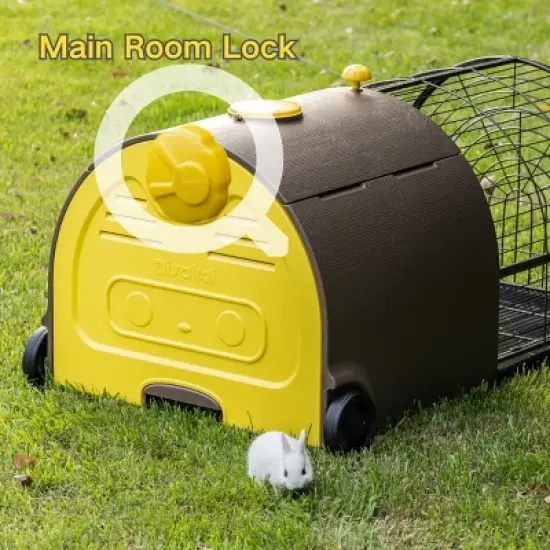 Decksplore Weatherproof Chicken Hutch Sturdy Plastic Iron Removable Tray for Pets image {5}