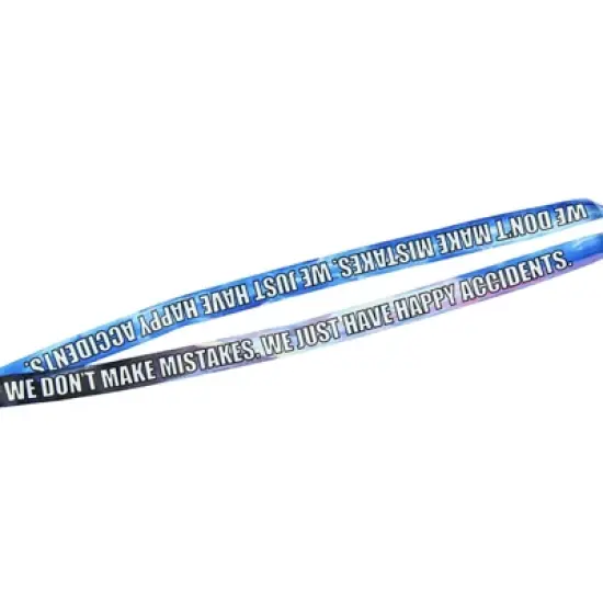 Bob Ross Lanyard Happy Accidents With Painting Charm And ID Holder image {1}