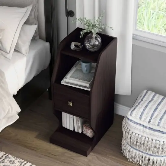 Diehle 3 Open Shelves Nightstand - miBasics image {6}