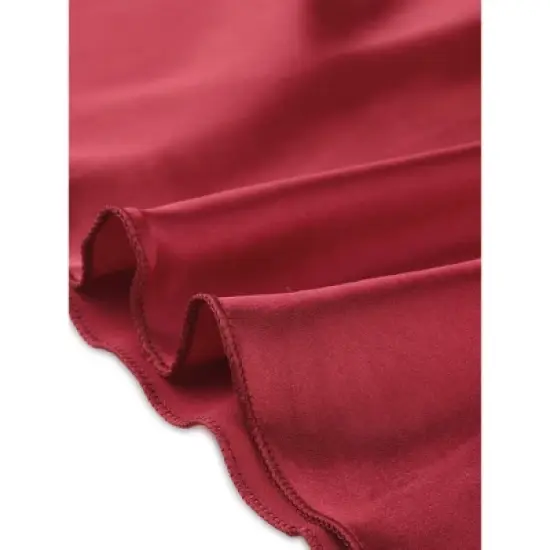 cheibear Womens Satin Sleepwear Pajama Dress Nightshirt Soft Lounge Nightgowns image {4}