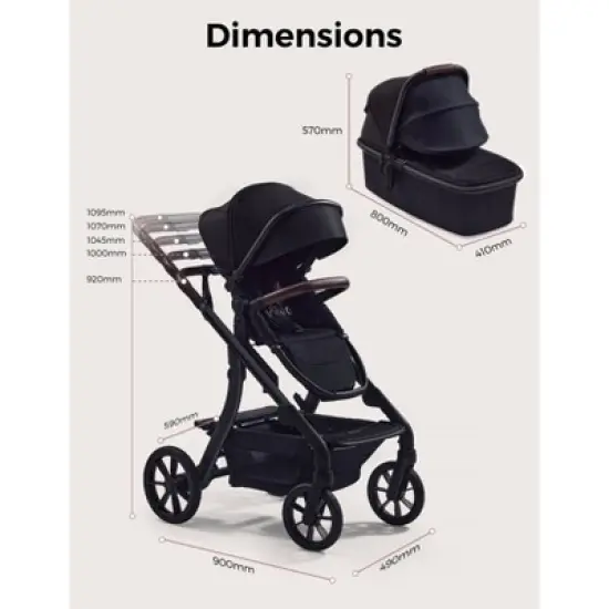 Momcozy ChangeGo Baby Stroller - Black image {10}