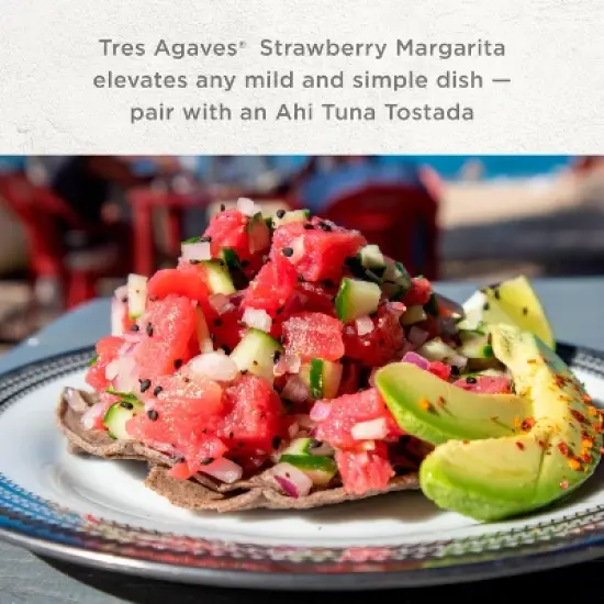 Tres Agaves Organic Strawberry Margarita Mix - 1L Bottle image {4}