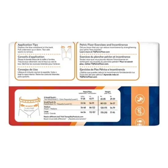 Tranquility Premium OverNight Disposable Underwear Pull On with Tear Away Seams Small, 2114, 20 Ct image {5}