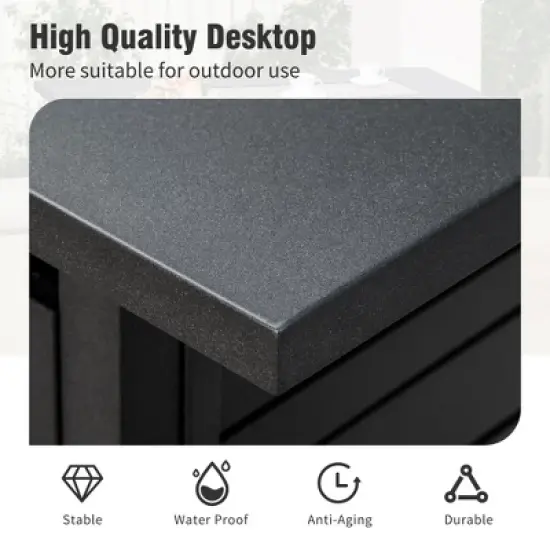 Captiva Designs 4pc Outdoor Wicker Patio Fire Pit Set with Armchairs for Poolside, Backyard image {5}