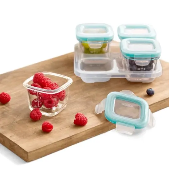 OXO Tot Baby Glass Food Storage Blocks - 8pc image {5}