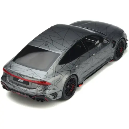 Audi ABT RS7-R (4K) Daytona Gray Metallic with Graphics Limited Edition to 999 pieces Worldwide 1/18 Model Car by GT Spirit image {4}