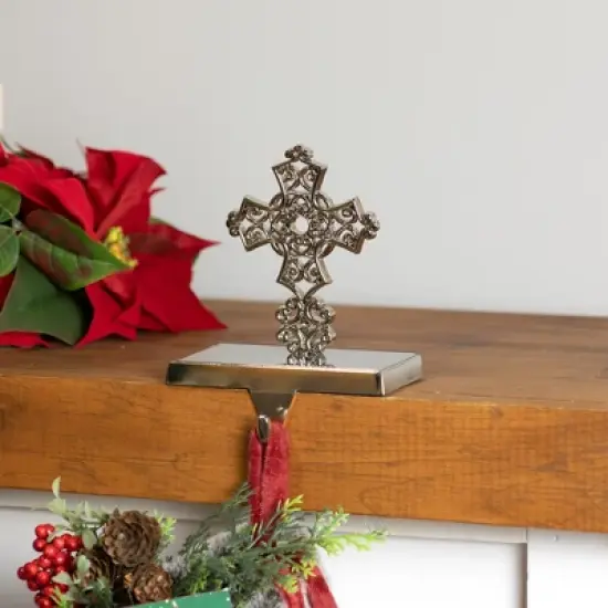 Northlight Filigree Cross Christmas Stocking Holder - 5" image {1}
