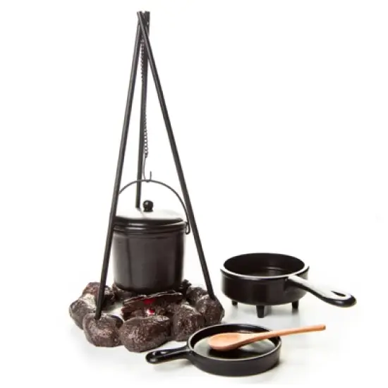 The Queen's Treasures Little House Cooking Set And Fire Pit For 18 In Dolls image {3}