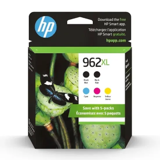 HP 962XL Twin Black Cyan/Magenta/Yellow Ink Cartridges High Yield 6ZA57AN#140 image {9}