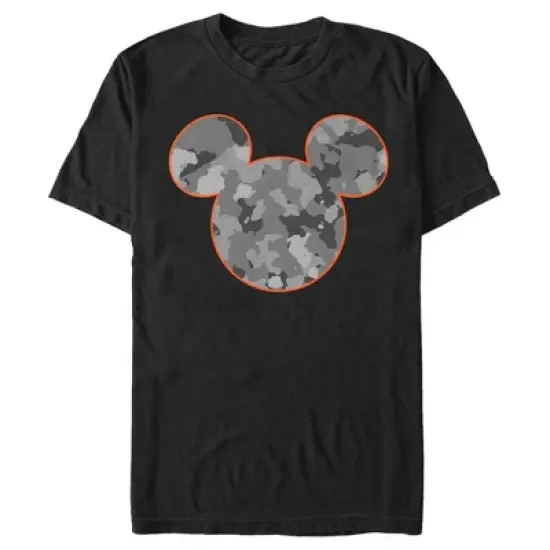 Men's Mickey & Friends Gray Camo Mickey Mouse Logo T-Shirt image {4}