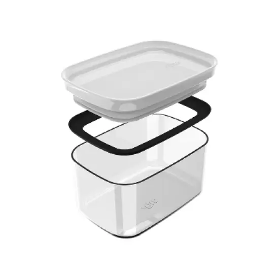 OU Airtight Food Storage Container 2.8cup, BPA Free Clear Plastic Food Storage Container with Leak Proof Lid, Stackable Kitchen Pantry Organizer image {9}