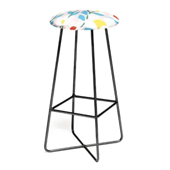 Maritza Lisa White Springs Florals Barstool - Deny Designs image {2}