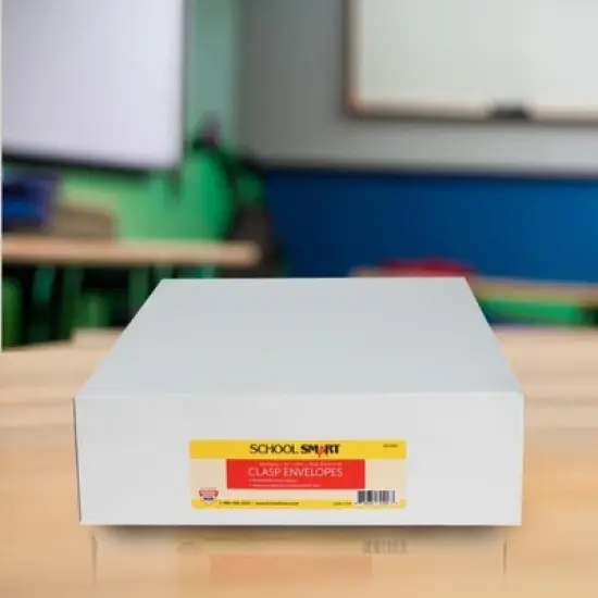 School Smart Kraft Envelope with Clasp, 12 x 15-1/2 Inches, Pack of 100 image {5}