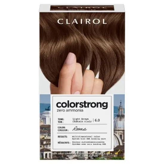 Clairol ColorStrong Ammonia Free Permanent Hair Color Dye Kit - 6 Light Brown image {11}