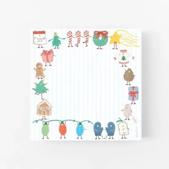 Jolly People Notepad 6" x 6" Square Notepad by Ramus & Co (100 Heavyweight Tear-Off Sheets) image {3}