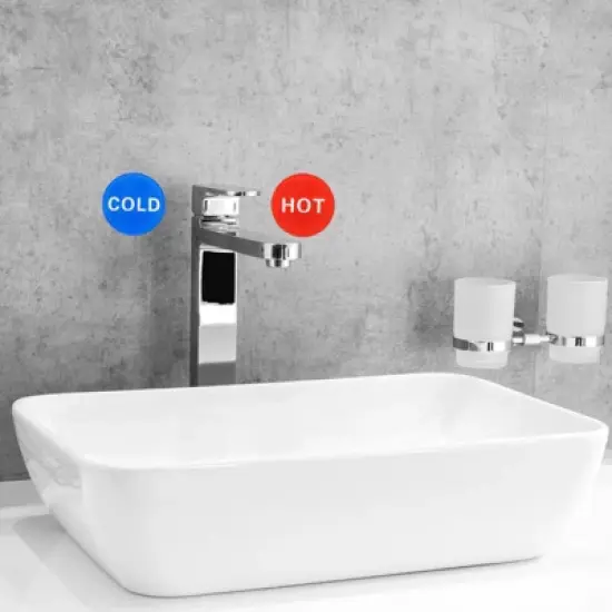 Unique Bargains Acrylic Self-Adhesive Decor Home Business Hot/Cold Water Labels image {3}