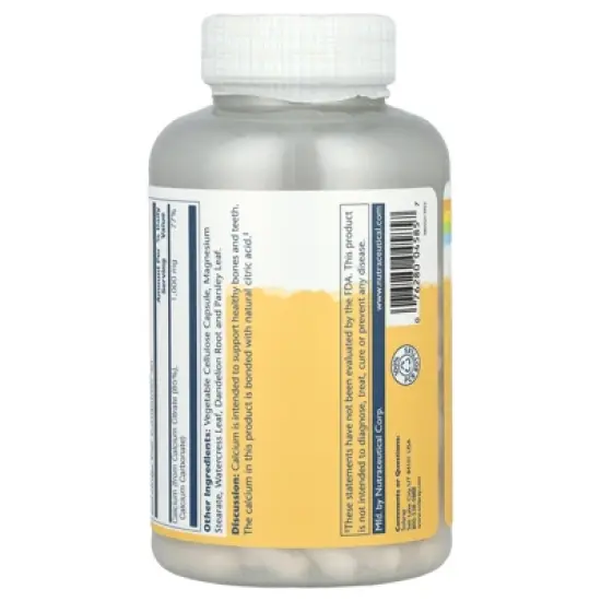 Solaray Calcium Citrate, 120 VegCaps (250 mg per Capsule) image {2}