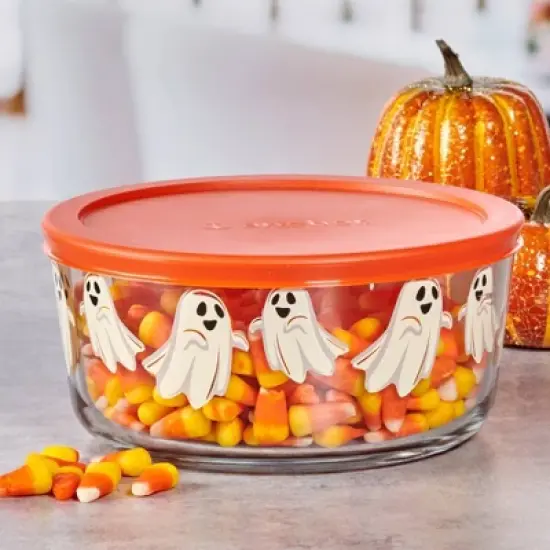 Anchor 7c Ghosts Glass Food Storage Container image {1}