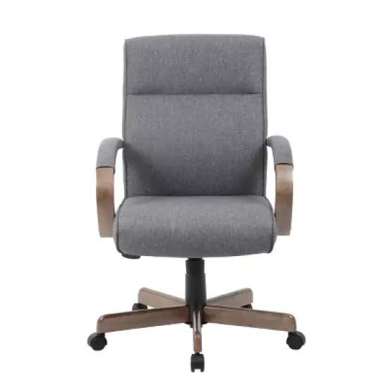 Modern Conference Chair Slate Gray/Driftwood - Boss Office Products image {3}