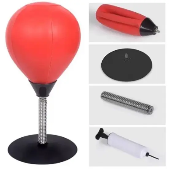 Link Mini Punching Bag With Stand, Freestanding, Heavy Duty Stress Relief, Stress Buster Desktop Punching Bag with Suction Cup, For Kids, Adults image {4}