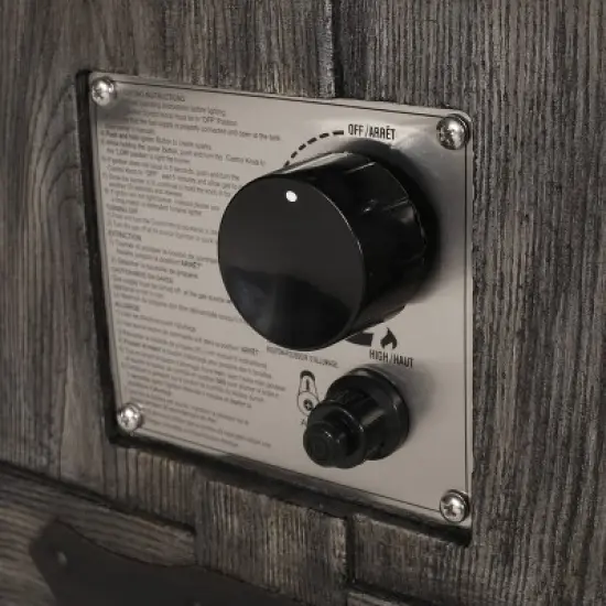 Arnton Outdoor 40000 BTU Rectangle Fire Pit Wood Gray - Christopher Knight Home image {2}