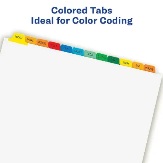 Avery Print & Apply Clear Label Dividers w/Color Tabs 12-Tab Letter 5 Sets 11405 image {5}