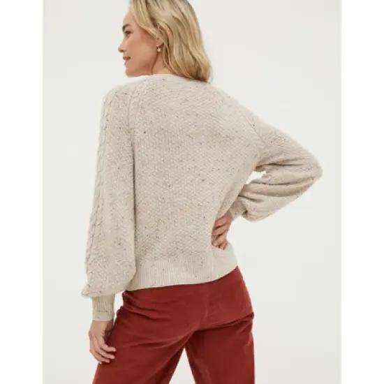 FatFace Womens Chloe Cable Crew Cardigan image {1}
