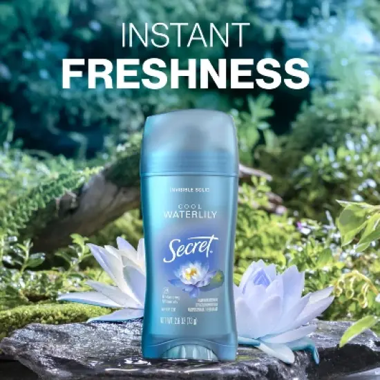 Secret Invisible Solid Antiperspirant & Deodorant - Waterlily Scent - 2.6oz image {6}
