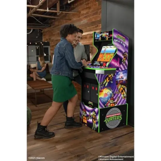 Arcade1Up Teenage Mutant Ninja Turtles: Turtles in Time Home Arcade with Riser and Stool image {7}