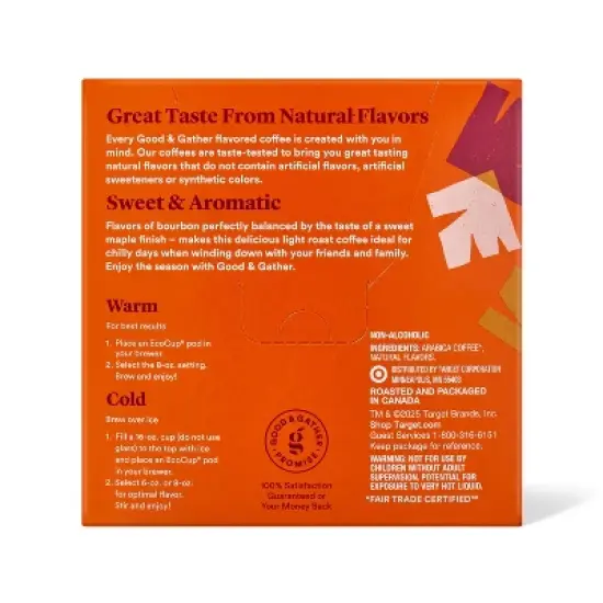 Naturally Flavored Maple Bourbon Light Roast Coffee Pods - 16ct - Good & Gather&trade; image {1}