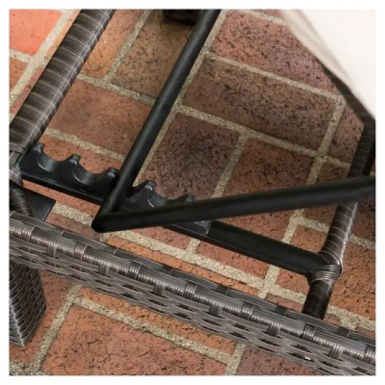 Puerta Wicker Chaise Lounge - Dark Brown - Christopher Knight Home image {1}