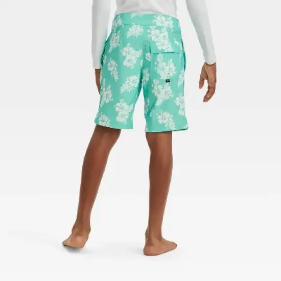 Boys' Floral Swim Shorts - art class&trade; Green image {1}