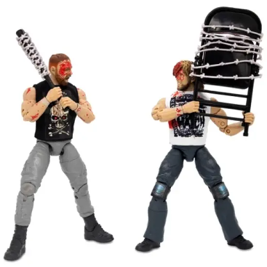 AEW Ringside Exclusive Kenny Omega & Jon Moxley Exploding Barbed Wire Death Match Action Figure image {2}