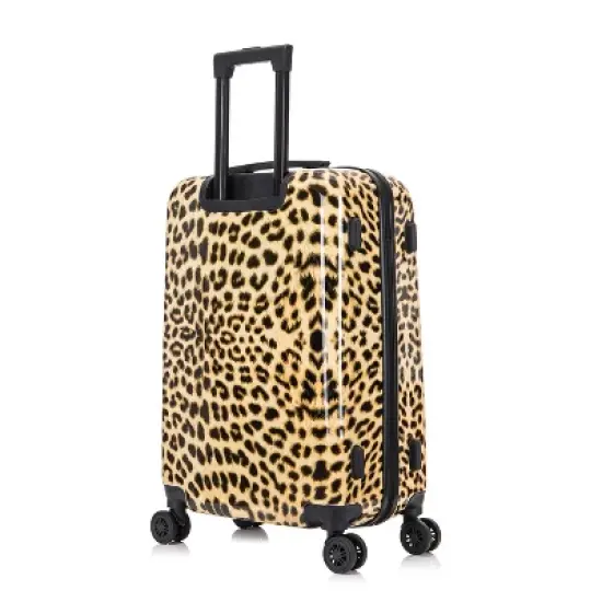 InUSA PRINTS Lightweight Hardside Medium Checked Spinner Suitcase - Cheetah image {3}