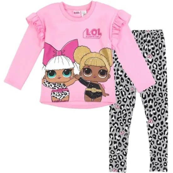 L.O.L Surprise! Fierce Bhaddie Flipside Unity Girls Crossover Fleece Sweatshirt & Leggings Outfit Set Little Kid to Big Kid image {11}