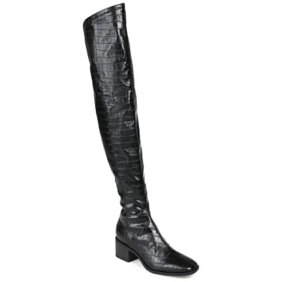 Journee Collection Womens Mariana Tru Comfort Foam Wide Calf Block Heel Over The Knee Boots image {11}