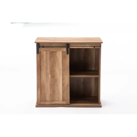 Weston Sliding Barn Door Wine Cabinet Natural - Boraam image {2}