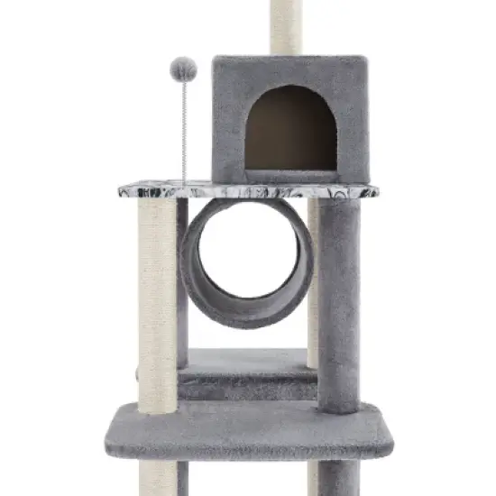 Sam's Pets Dazzle 59"  Cat Scratching Tree In Gray image {5}