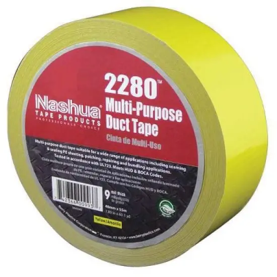 Nashua  Duct Tape,Yellow,1 7/8 in x 60 yd,9 mil 2280 image {1}
