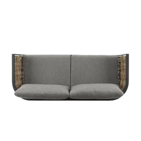 Ashby Loveseat - Gray/Black/Natural - Linon image {6}