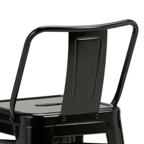 Set of 4 24" Josephine Metal Counter Height Barstools - WyndenHall image {5}