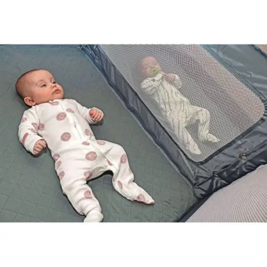 Romp & Roost LUXE Nest Waterproof Fitted Sheet with Divider for Twin Babies image {2}