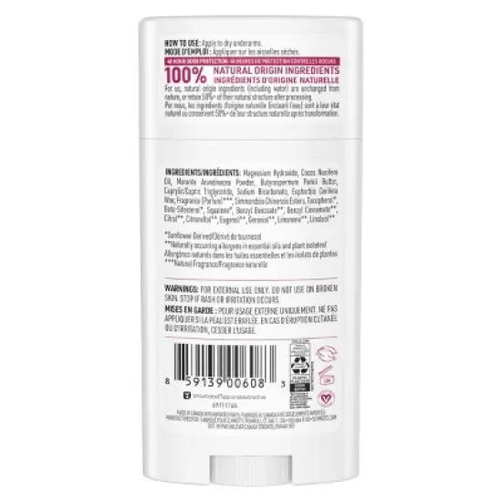 Schmidt's Natural Solid Deodorant - Rose & Vanilla - Aluminum-Free 2.65oz image {1}
