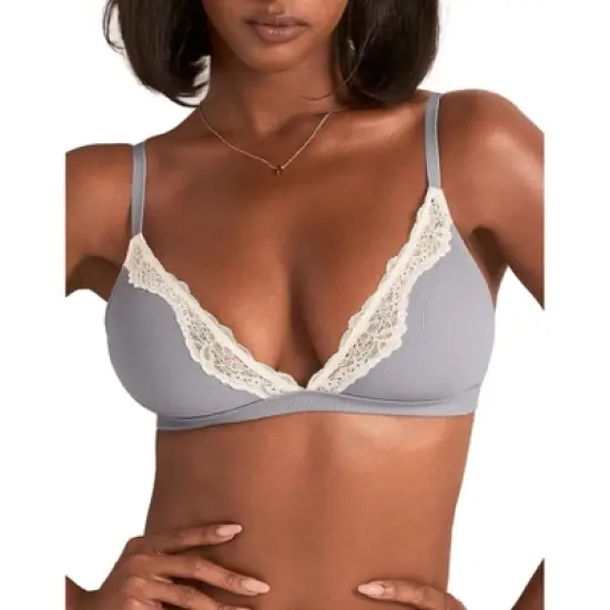 Adore Me Women's Rib Wireless Triangle Bralette image {5}