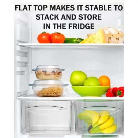 Itopfox Clear Round Glass Casserole with Lid, Microwave & Oven Safe Bakeware, Freezer & Dishwasher Friendly, Easy Grab Baking Dish image {6}