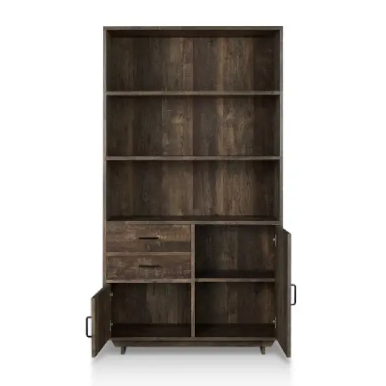 69.8" Tappan Bookcase with Cabinet Reclaimed Oak - HOMES: Inside + Out image {2}