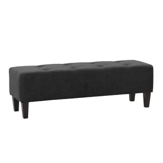 Rosewell Button Tufted Fabric Accent Bench - CorLiving image {10}